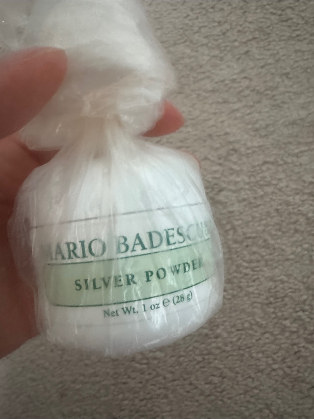 Mario Badescu White Jar with Green Label Silver Powder